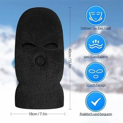 Produktbild von Famanu Bivakmütze Winddicht Warm - Schwarz