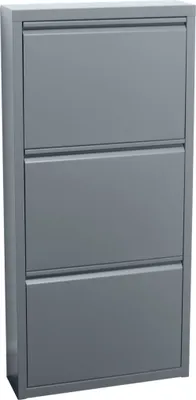 Immagine prodotto di Scarpiera Pisa a 3 ante in grigio metallizzato. Consegnata completamente montata.