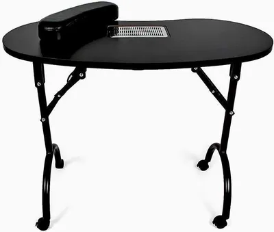 Image de Tragabar Table de manucure pliable Table de manucure pour la reconstruction des ongles Valve d'écoulement Easynails - Noir