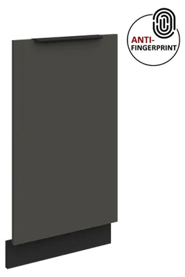 Produktbild von Frontblende für vollintegrierten Geschirrspüler 45 cm ARIA Graphite ultra matt + Schwarz matt, hochwertige Fronten mit Anti Fingerprint Beschichtung Küchenzeile Küchenblock