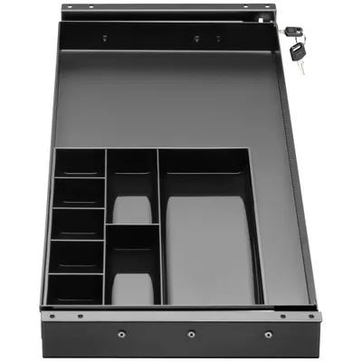 Productafbeelding van SpeaKa Professional SP-10938492 Onderkastlade, 740 mm x 272 mm, afsluitbaar. Hoogtebereik: 50,8 mm (max). Kleur: zwart