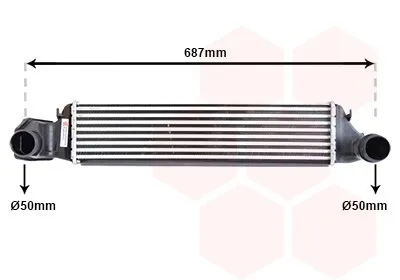 Produktbild von VAN WEZEL 06004207 Ladeluftkühler LLK für BMW 3 Limousine (E46) Turbo Intercooler