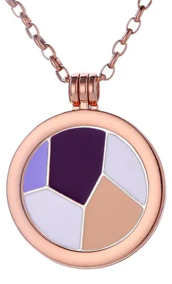 Immagine prodotto di Collana da donna Morella in acciaio inossidabile dorato, 70 cm, con ciondolo e medaglia a specchio da 33 mm, in astuccio per gioielli