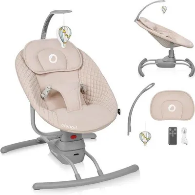 Produktbild von Babyschaukelstuhl - Babyschaukelsitz - 3 Geschwindigkeitsstufen - bis 9 kg - Beige