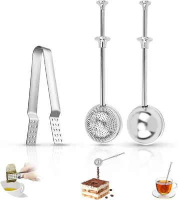 Produktbild von 3-teiliges Teesieb-Set aus Edelstahl für losen Tee