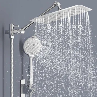 Obrázek produktu pro Dešťová sprcha 9,6 palce, čtvercová, hadice 1,5 m, 4 trysky