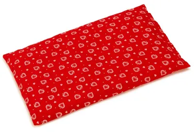 Zdjęcie produktu dla Poduszka z pestkami wiśni - Poduszka z ziarnami - 30 x 20 cm - Czerwone serca