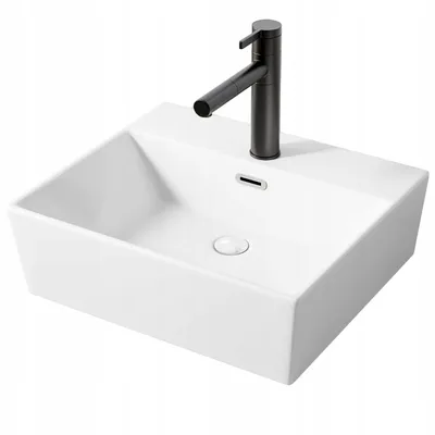 Obrázok produktu pre Keramické umývadlo Obdĺžniková biela doska Veľká 40 X 30 cm