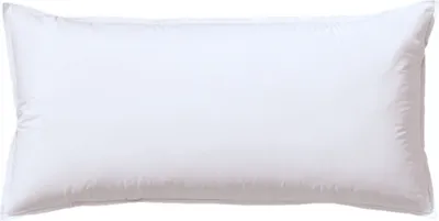 A white pillow on a white background.