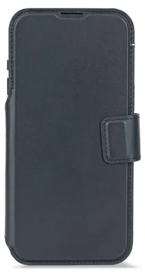 Productafbeelding van MagSafe hoesje voor de Apple iPhone 17 Max - in-1 Decoded, echt leer, kleur: marineblauw