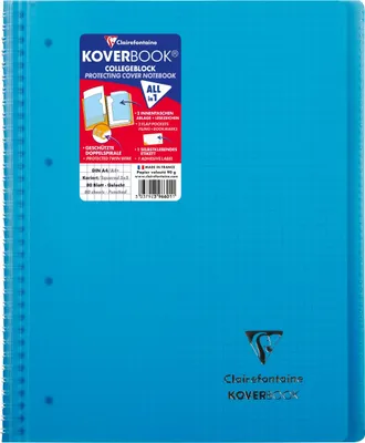 Produktbild von Clairefontaine 5x Collegeblock A4+ 80 Blatt kariert, Farben sortiert - 396601C
