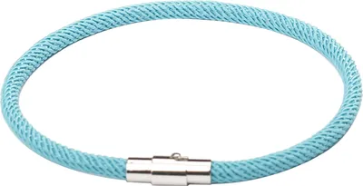 Produktbild von Paar-Armband, einfarbig, Magnetschnalle, Nylonseil, Glückspaar-Schmuck für Party-Himmelblau
