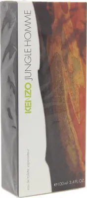 A product box for Kenzo Jungle pour Homme fragrance.