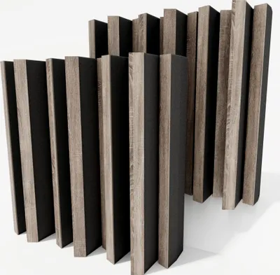 Produktbild von 2er-Pack – Akustikdiffusor | 2D-Diffusor | Farbplatten: (Sonoma, ARTO (150 mm))