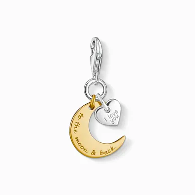 Produktbild von Thomas Sabo Mond & Herz I LOVE YOU TO THE MOON & BACK 1443-413-39 Charm Anhänger