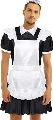 Produktbild von Herren Zimmermädchen Kostüm Gr. XXL Dienstmädchen Cosplay Männerkostüm Maid Kostüm Hausmädchen Lolita Männer Sissy Cosplay Verkleidung