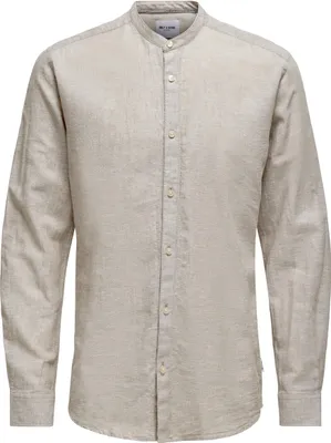 Produktbild von Only & Sons Hemd Slim Fit Freizeithemd Caiden Solid mit Maokragen und durchgehender Knopfleiste