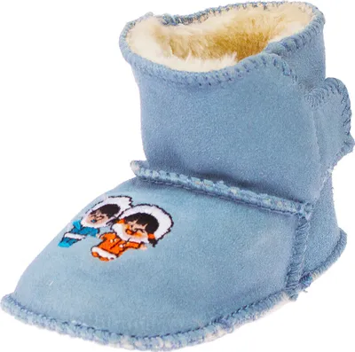 Produktbild von Lupilu Baby Leder Hausschuhe Blau 21