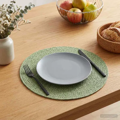 Produktbild von Jute-Untersetzer 4 stk. Olivgrün 100% Tossa-Jute