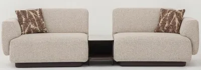 Image de Canapé 4 places, confortable, moelleux, spacieux, de style moderne, couleur beige