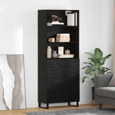 Produktbild von vidaXL Highboard 2 stk. Schwarz Eichen-Optik 69,5 x 34 x 180 cm