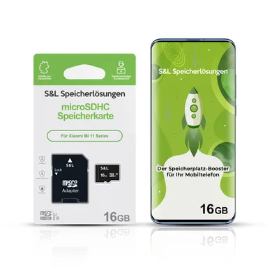 Produktbild von microSD Speicherkarte S&L für Xiaomi Mi 11 Series - Speicherkapazität: 16 GB