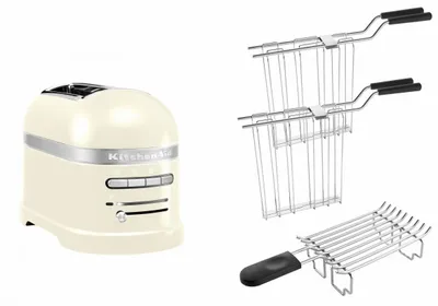 Produktbild von KitchenAid Set 2, 2-Scheiben Toaster Artisan 5KMT2204 Crème