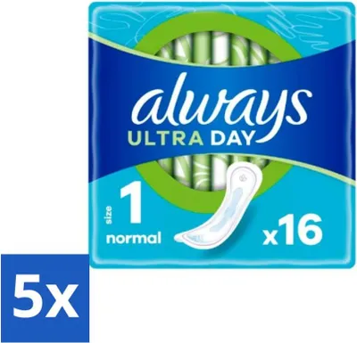 Produktbild von Always – Damenbinden – Ultra Normal – 16 Damenbinden - Vorteilspack - 5 Stücke
