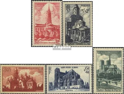 Produktbild von Briefmarken Frankreich 1947 Mi 773-777 (kompl.Ausg.) postfrisch Kathedralen