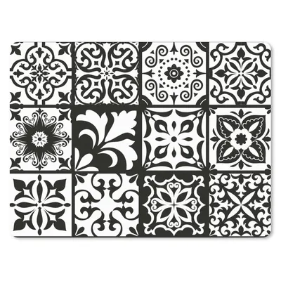 Produktbild von MuchoWow® Mauspad Mousepad Muster - Schwarz - Weiß - Blumen - Abstrakt 40x30 cm - Mousepads - Maus Mat - Pad - Mausunterlage - Anti Rutsch