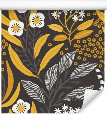 Produktbild von 10m VLIES TAPETE Rolle Blumen Flora Ornamente Pflanzen Natur Gemalt XXL