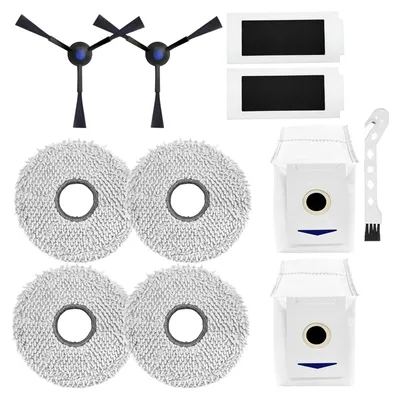 Produktbild von 10 Stück Zubehörset für ECOVACS DEEBOT T30 PRO Omni / T30 Omni / T30 Max Saugroboter,  2 Staubbeutel 4 Wischtücher 2 Filter 2 Seitenbürsten, Ersatzteile Saugroboter Zubehör