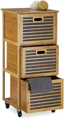 Immagine prodotto di Carrello portaoggetti da bagno in bambù