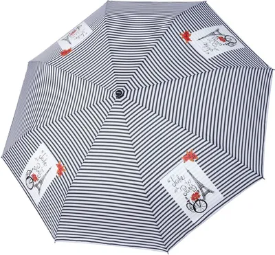 Image de doppler parapluie de poche parapluie Fiber Magic Take Me To Paris noir blanc