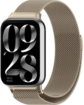 Produktbild von FFO2World Milanaise-Armband aus Edelstahl mit Magnetverschluss, kompatibel mit Xiaomi Smart Band 8 Pro/9 Pro & Redmi Watch 4/5, Sternenlicht
