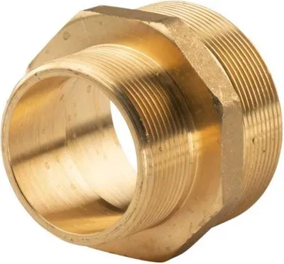 Produktbild von Messing Gewinde-Fitting Reduziernippel 2' AG (DN50) - 2 1/2' AG (DN65) - schwere Ausführung