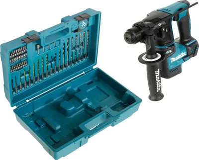 Produktbild von Makita DHR 171 ZX3 Akku Bohrhammer 18 V 1,2 J SDS-Plus Brushless + 65 tlg. Zubehör Set + Koffer - ohne Akku, ohne Ladegerät