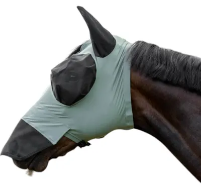 Produktbild von BUSSE Fliegenmaske Twin Fit Flexi Plus Fliegenschutz Olive VB