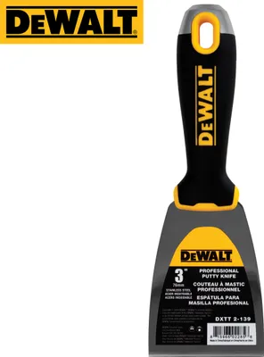 Produktbild von DEWALT Spachtel Edelstahl 76mm Malerspachtel Stielspachtel Trockenbauwerkzueg 2-139