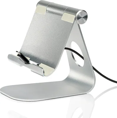 Produktbild von Slabo Tablethalterung für Samsung Galaxy Tab A8 10.5" 2021 | Samsung Galaxy Tab S8 | Samsung Galaxy Tab S8 Ultra | Samsung Galaxy Tab S8+ | Samsung Galaxy Tab S8 Plus "Aluminium" - SILBER