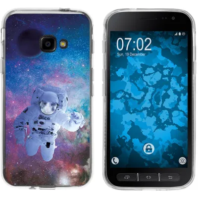 Produktbild von PhoneNatic Case kompatibel mit Samsung Galaxy Xcover 4 / 4s Silikon-Hülle Space Catronaut M5