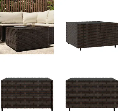 Zdjęcie produktu dla vidaXL Stolik ogrodowy kwadratowy brązowy 50x50x30 cm polirattan - Stolik ogrodowy - Stoliki ogrodowe - Meble ogrodowe - Meble ogrodowe - Meble ogrodowe - Meble tarasowe