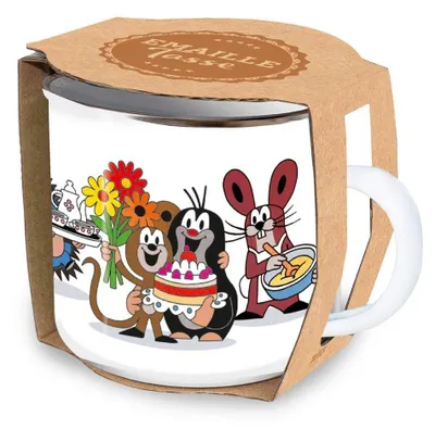 Produktbild von TRÖTSCH- Der kleine Maulwurf Emailletasse Torte: Kaffeetasse Teetasse Geschenkidee Geschenk Tasse Emaillebecher