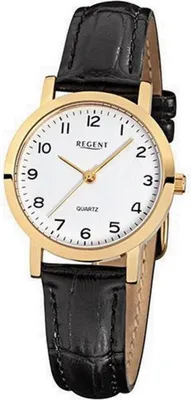 Produktbild von Regent Damenarmbanduhr Leder F937