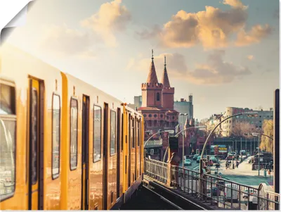 Produktbild von ARTland Poster Berlin Oberbaumbrücke 2 Größe: 120x90 cm
