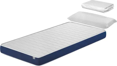 Immagine prodotto di Materasso per bambini XALUCA 90x160, modello ERGO KONFORT, altezza 14 cm, con supporto H2 e cuscino in memory foam, più coprimaterasso