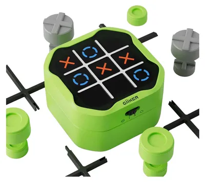 Immagine prodotto di GiiKER Tic Tac Toe Bolt, console portatile puzzle game 3 in 1/giochi di viaggio