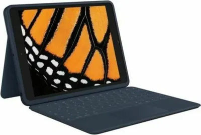 Produktbild von Logitech Rugged Combo 3 Touch for Education - Tastatur und Foliohülle - mit Trackpad - Apple Smart connector - AZERTY - Französisch - Classic Blue - für Bildungseinrichtungen - für Apple 10.2-inch iPad (7. Generation, 8. Generation, 9. Generation)