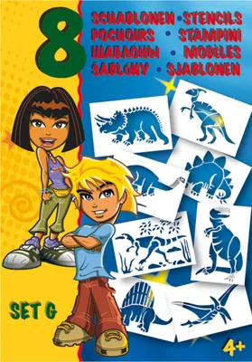 Produktbild von Amewi BloPens Schablonen Set G Dinosaurier