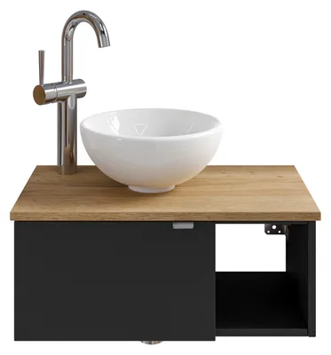 Produktbild von Pelipal Serie 6915 SET-044-042 Waschtisch mit Unterschrank bestehend aus: Keramik-Aufsatzbecken, Waschtischplatte, Waschtischunterschrank